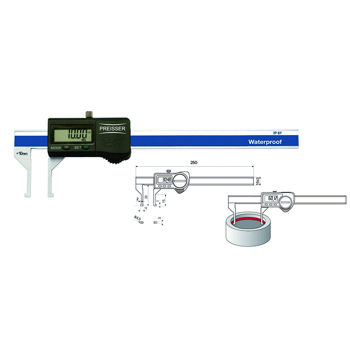 圆柱头内沟槽数显卡尺