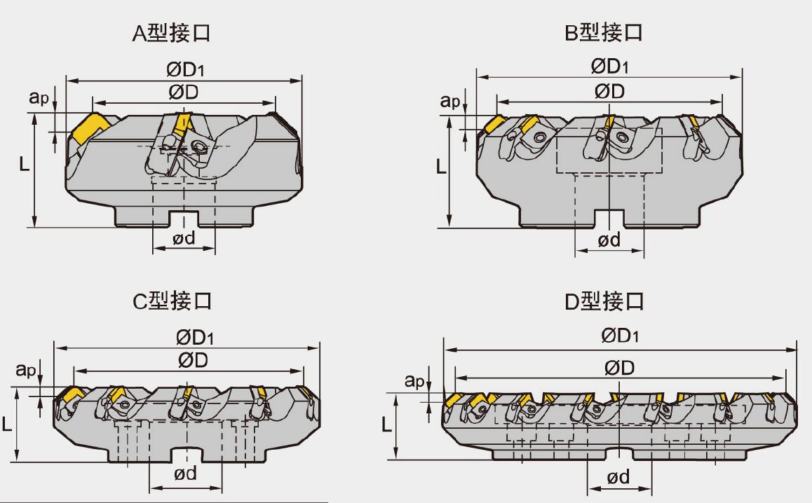 可转位铣削刀具-面铣刀具  FAHRION/飞日诺  160-B40-SE12-08