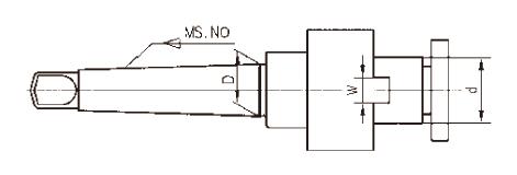 莫氏锥柄套式铣刀杆(扁尾式)  FAHRION/飞日诺  76-00210SD/MS4-40