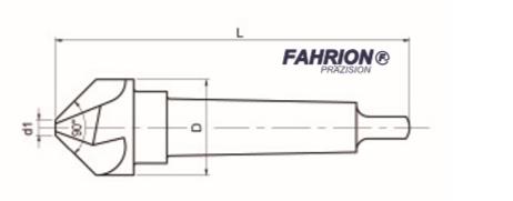 90°高速钢锥柄三刃锪钻  FAHRION/飞日诺  776-08000A