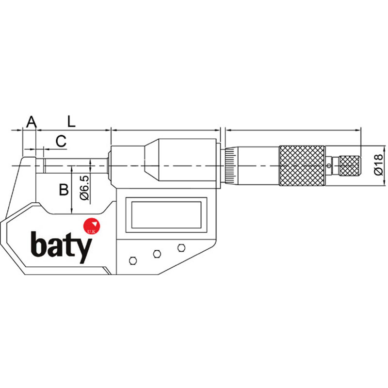 数显外径千分尺  baty/贝迪  BT2-300-294