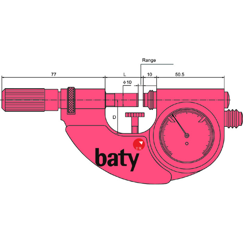 带表杠杆千分尺  baty/贝迪  BT2-300-306