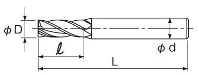 铣刀4刃型2D  EXACT/赛特  0664-242