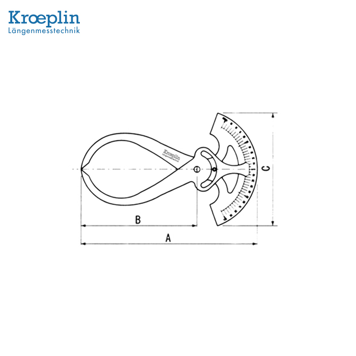 带刻度内外兼用卡规  kroeplin/凯普林  55610260