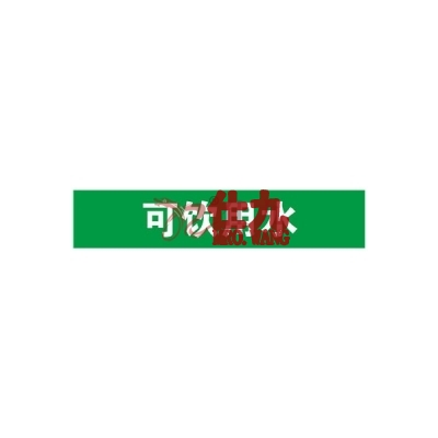 安赛瑞 SAFEWARE 15276 管道标识（可饮用水）自粘性乙烯材料,表面覆保护膜,绿底白字,100×500mm