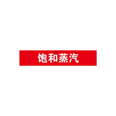 安赛瑞 SAFEWARE 14959 管道标识（饱和蒸汽）自粘性乙烯材料,表面覆保护膜,红底白字,25×125mm,10张/包