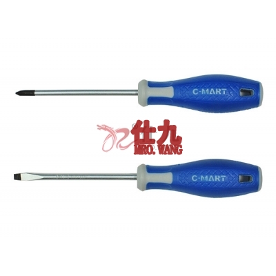 西玛C-MART C0034-3.075-B螺丝批(一字)批头附磁3.0×75mm铬钒钢