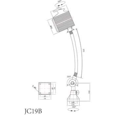 软管型卤钨泡机床工作灯(JC19) JC19B 24V 银星